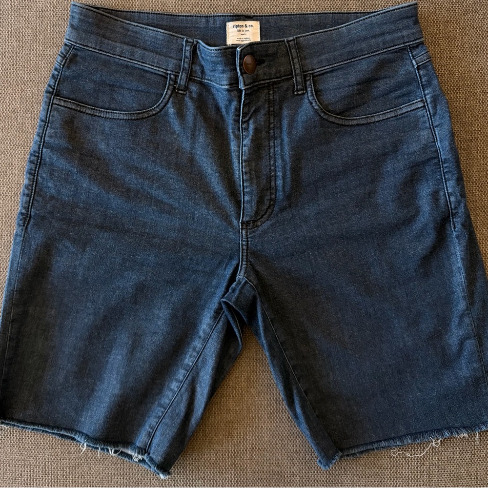 Casual Blue Denim Jean Shorts for Men